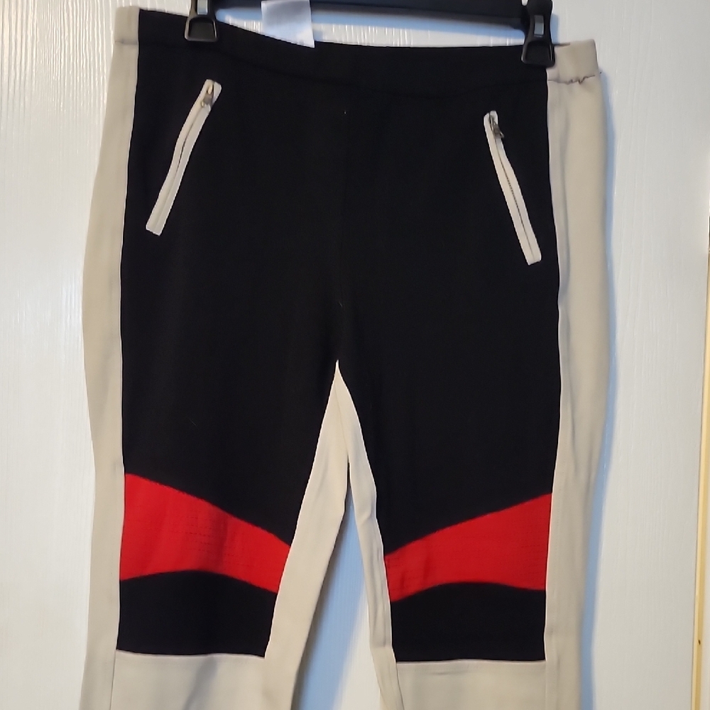 BCBGMaxAzria Black and Red Leggings